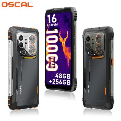 Oscal Прочный мобильный телефон PILOT 6 с тепловизором 48 ГБ + 256 ГБ Android 16 Смартфон 10000 мАч