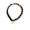 Stones and Minerals. Pietersite Bracelet from the USA + Matte Black Onyx Beads + 8 Mm Wood. Made In France.