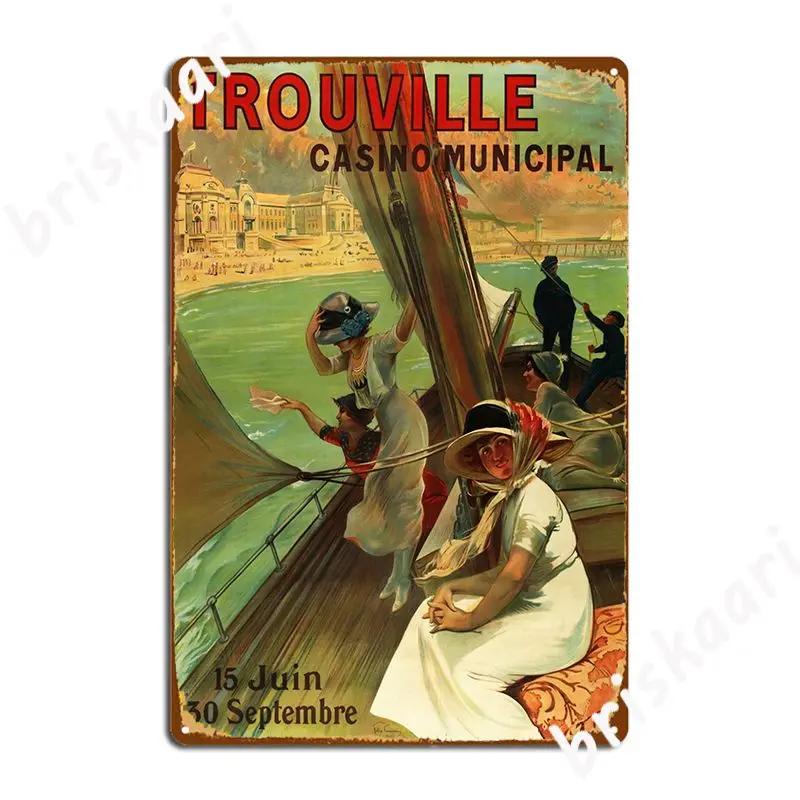 Trouville Casino Municipal France Metal Plaque Poster Decoration Kitchen Plaques Cinema Kitchen Tin Sign Poster