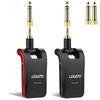 Guitar Wireless System with TransmitterReceiver, Preamp, and 3.5mm and 6.35mm Stereo and Mono Plugs, Plugs Directly Into Your Electric Guitar,