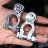 2pcs Battery Terminal Clamp Zinc Alloy Positive & Negative Pole Auto Car Screw Connector Car Battery Terminal Clamp Accessories