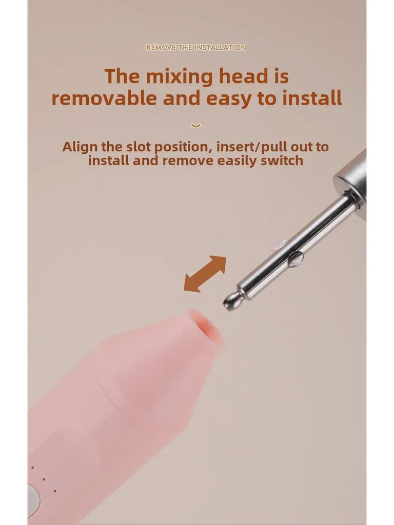 Wireless Handheld Electric Mixer: Small Baking, Cream Whisk, Milk Frother, Automatic Coffee Beater