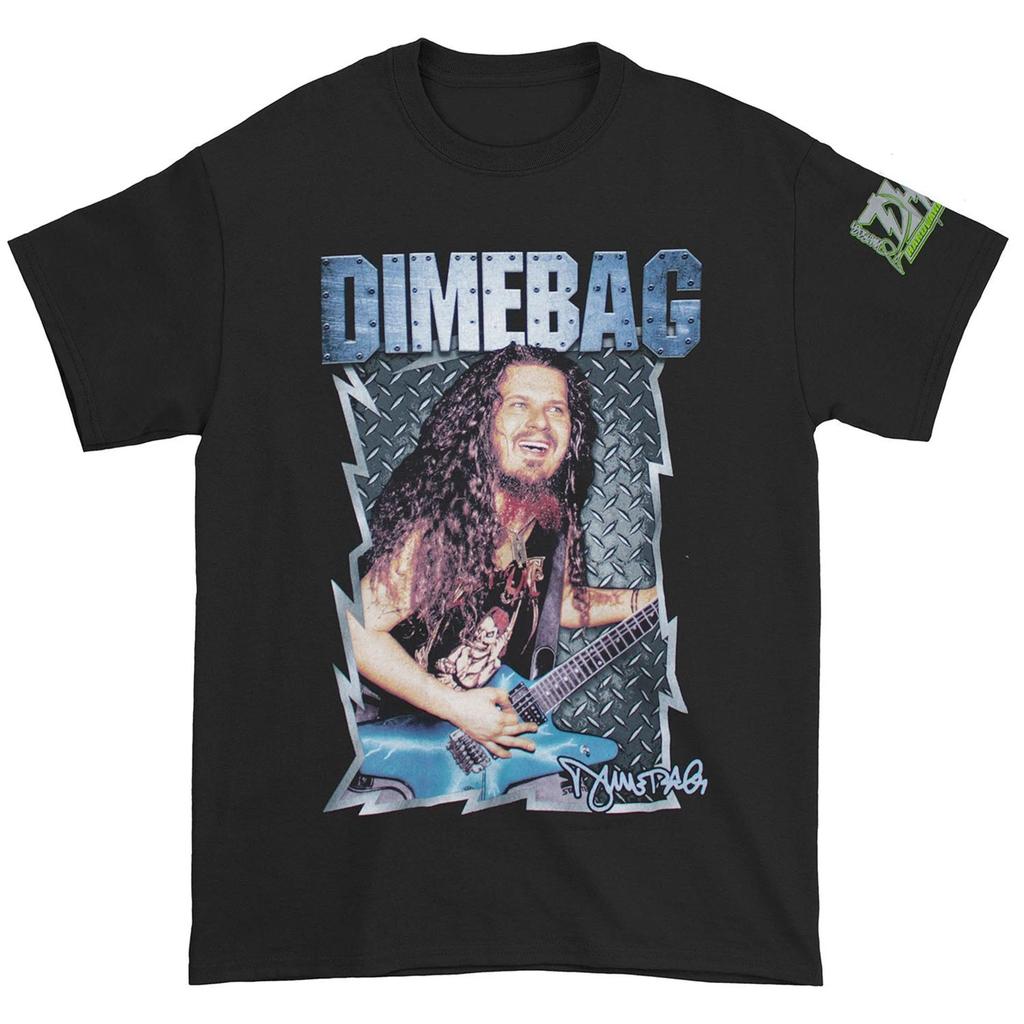 Men's Dimebag Darrell Portrait T-shirt Large Black