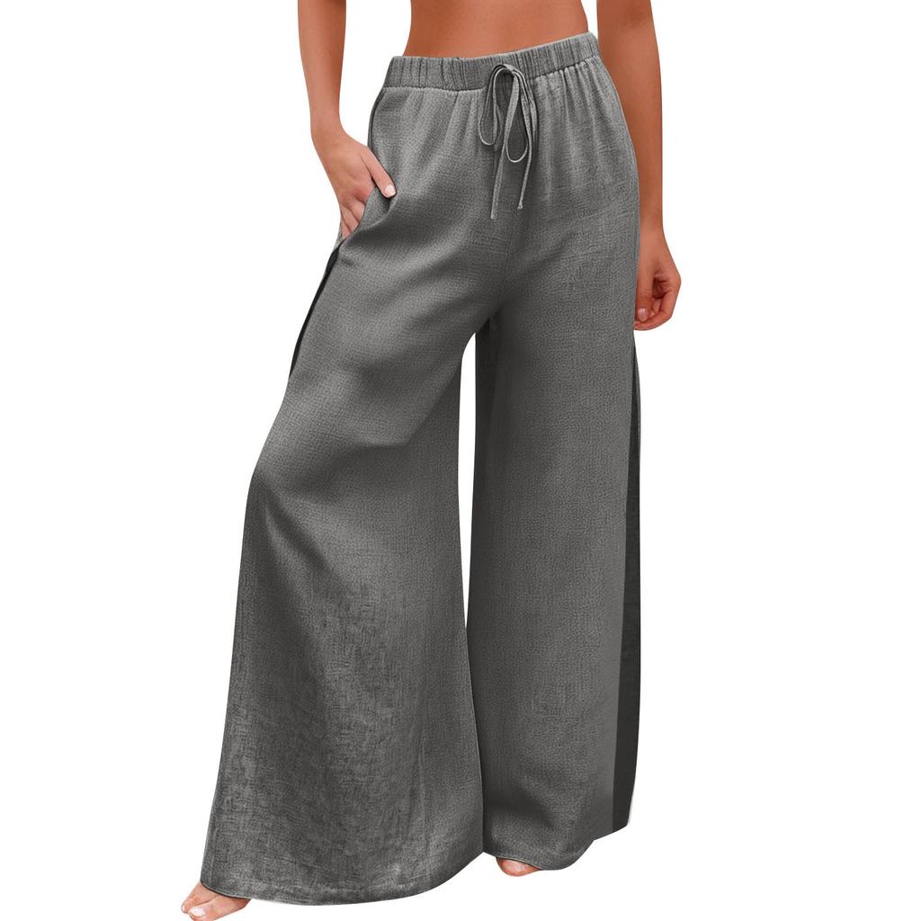 Women'S Sports Fitness Pants Casual Loose Elastic Jogging Pants Straight Wide Leg Pants Casual Pants Yoga Pants