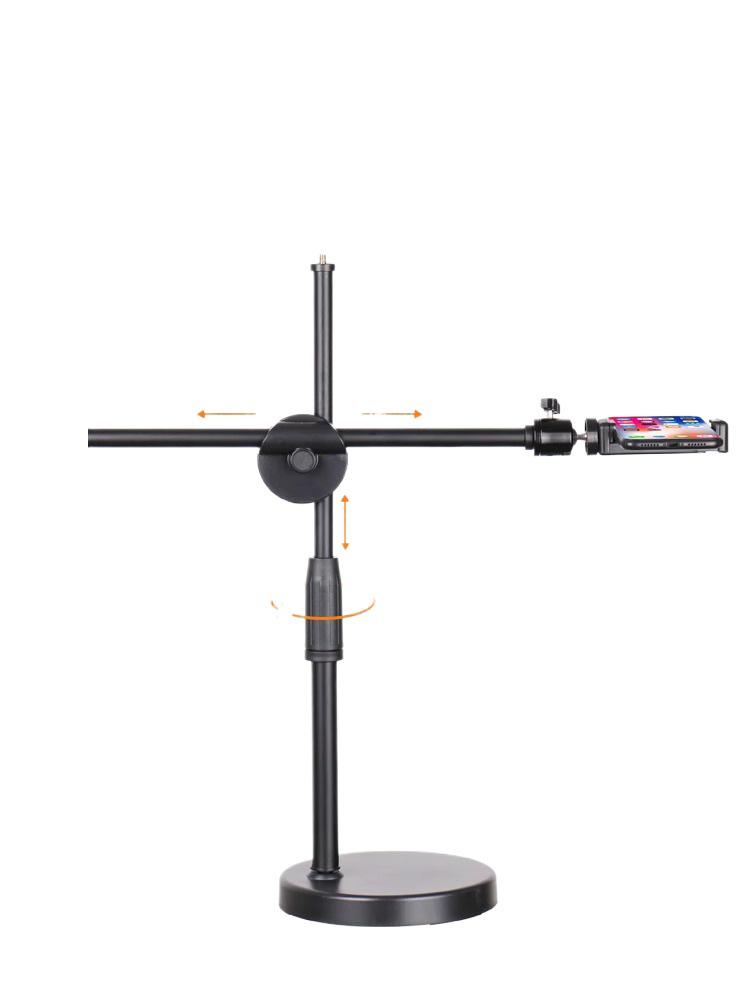Professional Mobile Phone Stand with Fill Light for Video Recording and Live Broadcasting