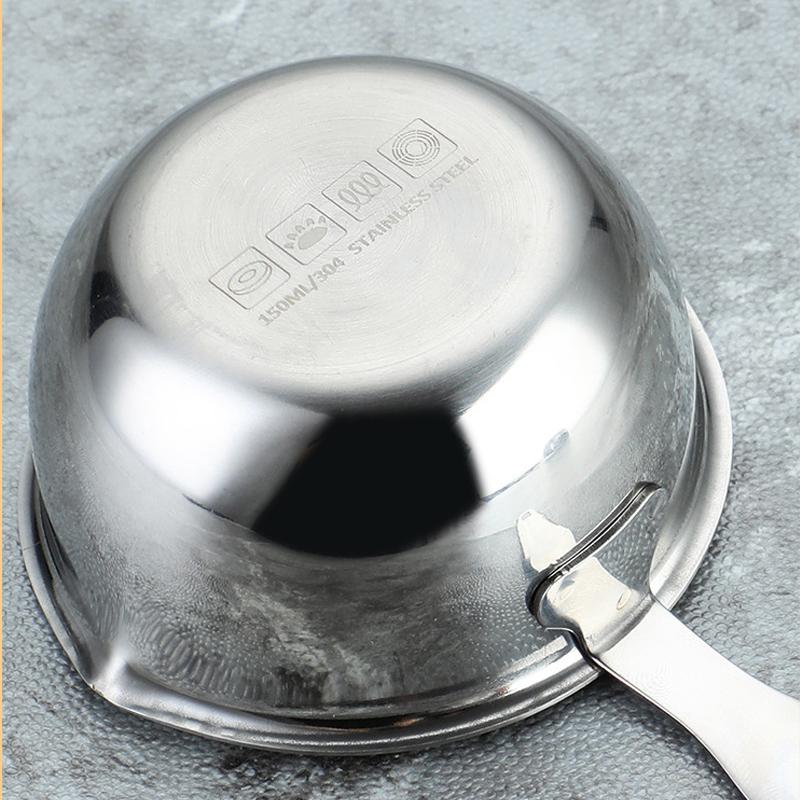 304 Stainless Steel Mini Hot Oil Pot Milk Pan Milk Pot Small Saucepan for Boiling Butter Melting Pot Butter Warmer Kitchen Pan