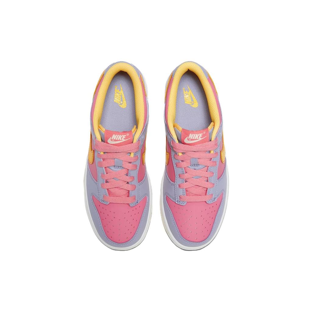 Nike Dunk Замшевые Спортивные Комфортные Прочные Дышащие Низкие Детские Кроссовки Детские кроссовки Фиолетовый Розовый DH9765-500
