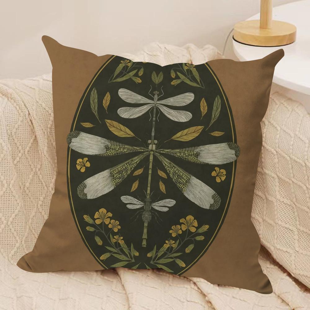 Vintage Vase Print Cushion Cover Pillowcase Ultra Soft Skin Friendly Fabric Cloud Like Comfort Concealed Zipper