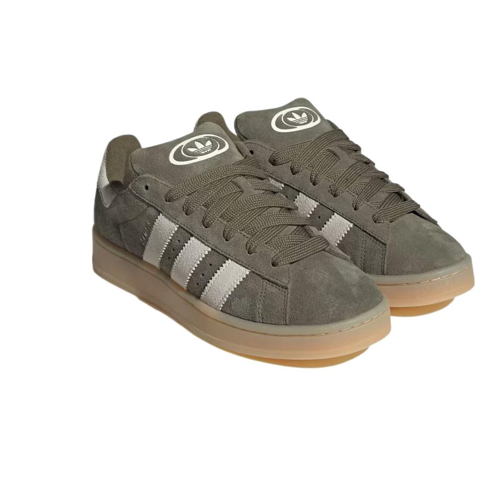 adidas Кроссовки мужские Campus 00-х Средне-темно-хаки Зеленый Бело-кремовый Резина JQ8355