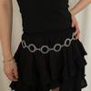 Premium Metal Ring Waist Chain Femininity With Skirt Dress Chain Decorative Textured Belt