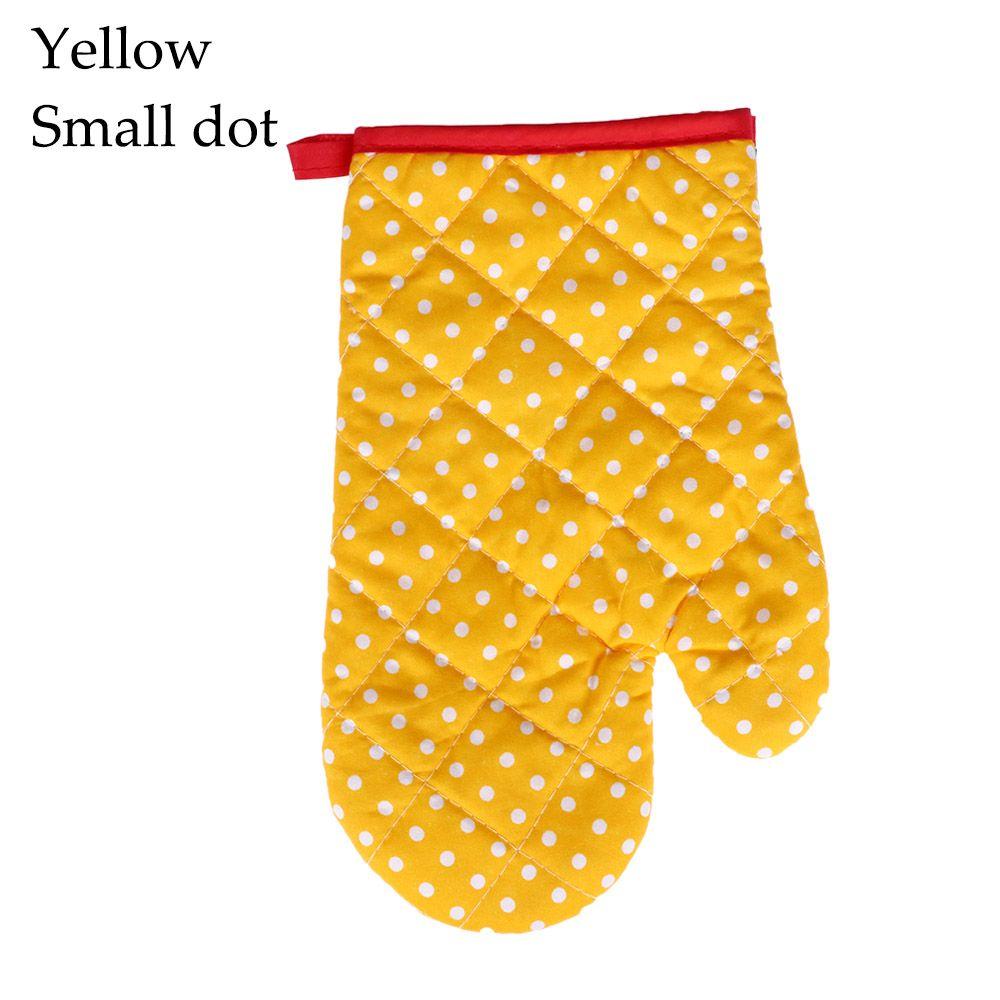 Heat Resistant Anti Hot Baking Tool Dot Mitts Thick Oven Gloves Microwave Insulation Cotton