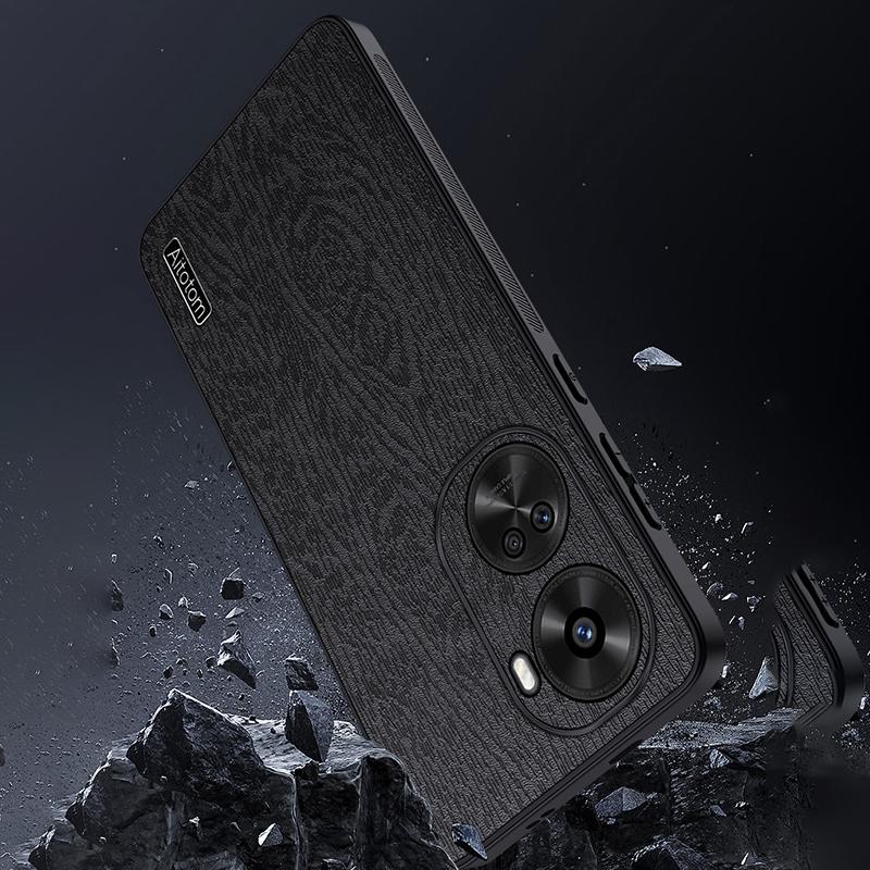 Для мобильного телефона Huawei nova 11 SE/nova 12 SE 4G Чехол Зернистость дерева ПК+ТПУ+ПУ Задняя крышка