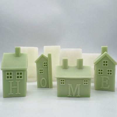 4шт. Формы для свечей в форме домика для изготовления украшений для мыльных комнат. Силиконовые формы в форме домика для эпоксидной смолы.