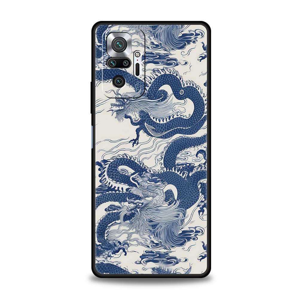 Чехол для телефона Дракон для Xiaomi Redmi Note 14 5G 13 12 10 11 Pro Plus 4G 14C 13C 12C 10C 9C Мягкий ТПУ Чехол