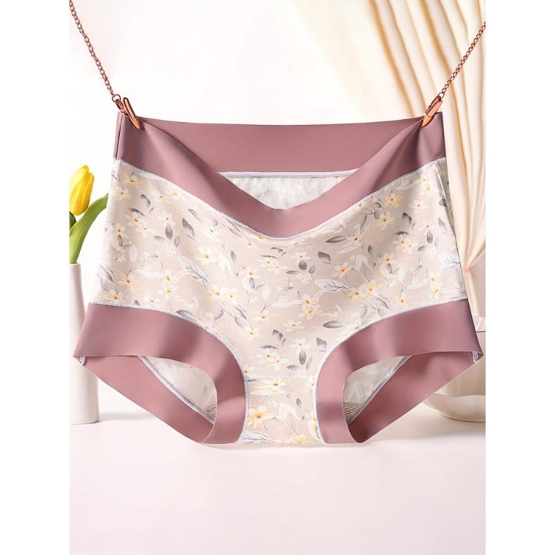 1pc Satin Women'S Underwear, Comfortable and Breathable Without Restriction Women'S Intimate Underwear and Underwear, Seamless Underwear for Women