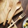 Экологичные столовые приборы с деревянной ручкой для мороженого, десерта, салата, деревянная ложка, вилка, столовые приборы