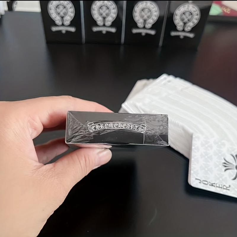 1Pc Board Game Bundle: Black Deck of Playing Cards + 80-Chip Set. Great for Family Game Nights and Parties.