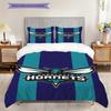 Charlotte Hornets Team Spirit Basketball Glory Three-piece set(1 * duvet cover + 2 * pillowcase, without core)Christmas birthday gift