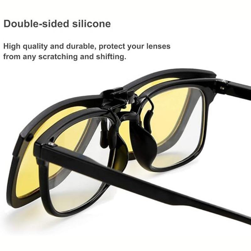 Неполяризованные мужские поляризованные солнцезащитные очки с откидной линзой для женщин, очки ночного видения для вождения, антибликовые, винтажные, квадратные, с клипсой для рыбалки