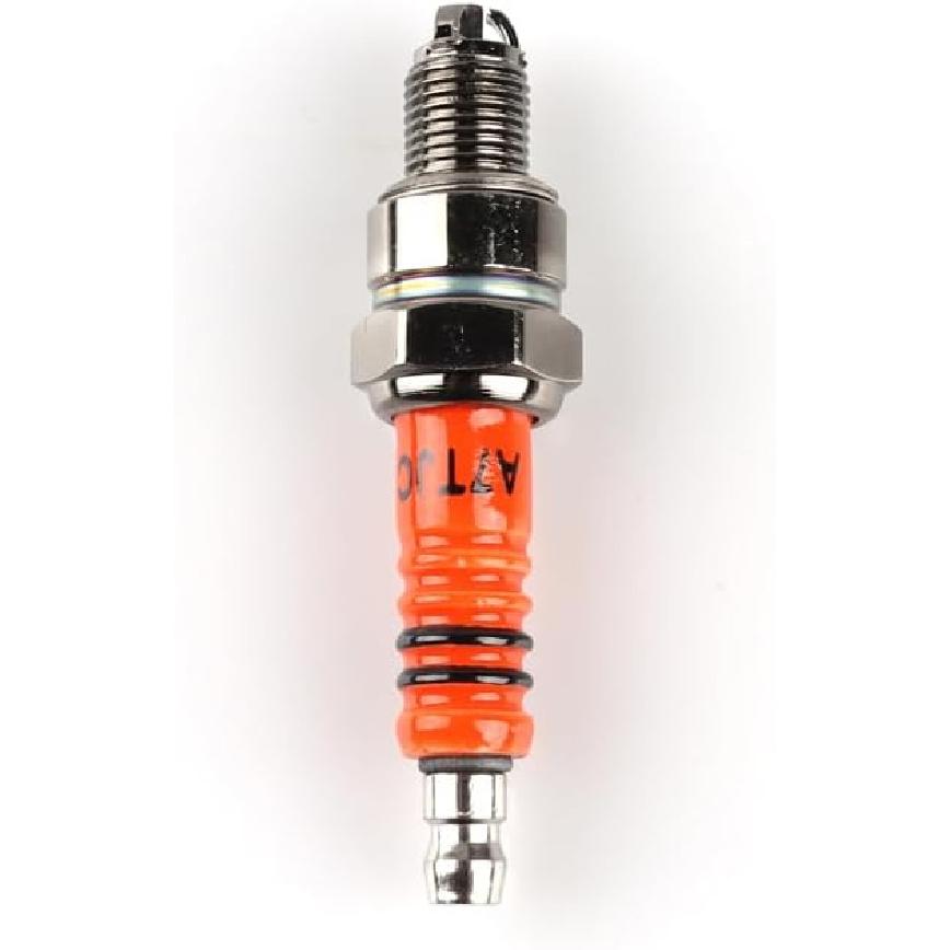 High Performance A7TJC 3 Electrode Spark Plug Replacement for 49cc 50cc 70cc 90cc 110cc 125cc 150cc GY6 Moped Scooter Go Kart Chinese ATV Quads Pit