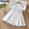 Children's Floral Hollow Out Sleeveless Vest Dress Korean Princess Dress Girls' Dress Summer