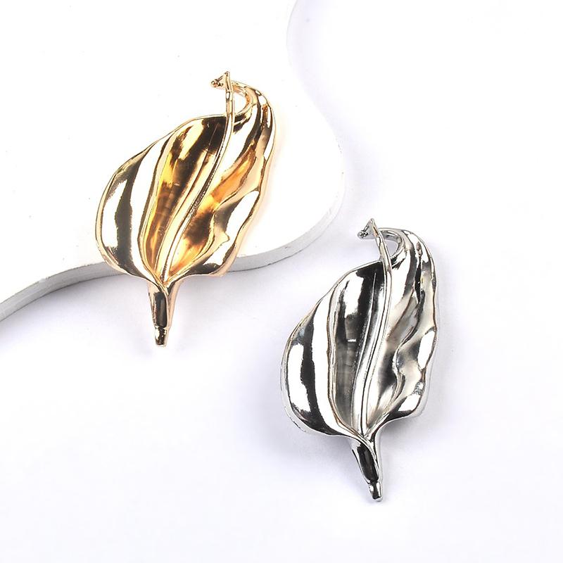 Винтажная металлическая брошь в виде листьев ириса для женщин, уникальный нежный костюм, корсаж, аксессуары, ювелирные изделия для вечеринок