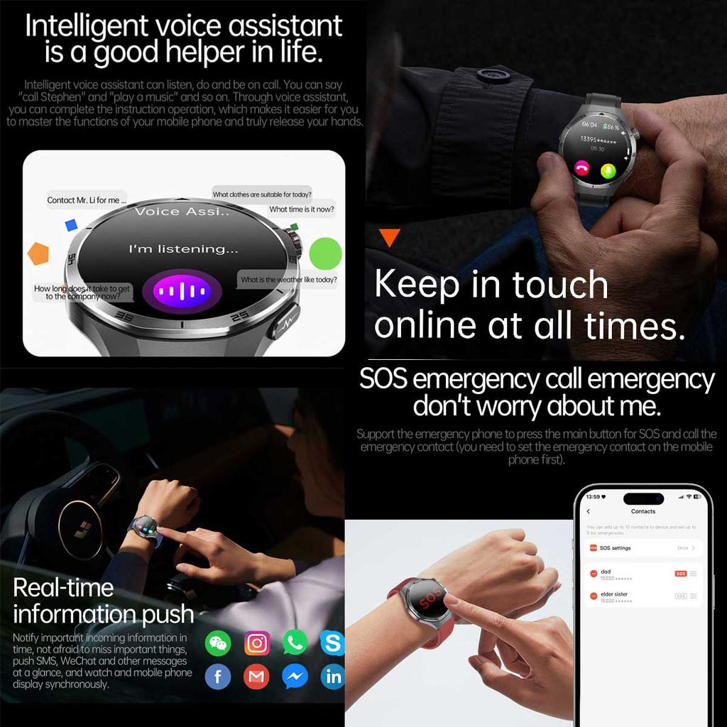 2025 НОВЫЕ Смарт-часы для микрофизического обследования здоровья ЭКГ АД Кислород крови Мочевая кислота Жир крови Температура Вызов по Bluetooth Умные часы