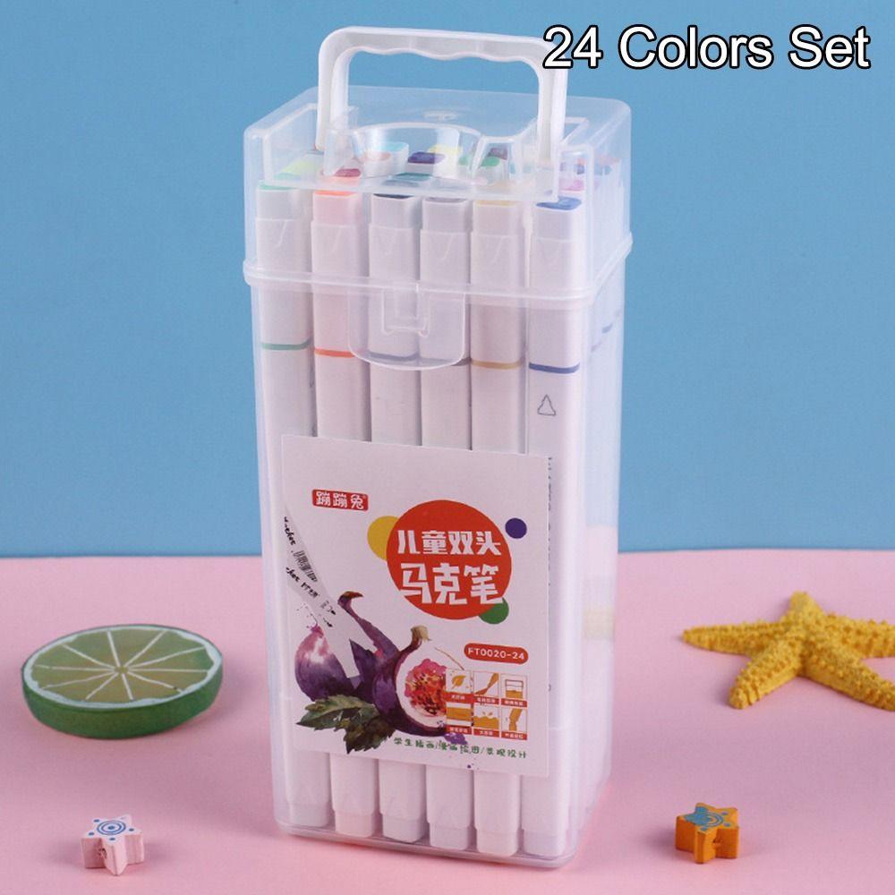 12-48 Colors Comic Sketch Marker Supplies Stationery Paint Manga Brush Art Marker  Children