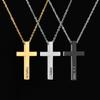 Top Quality Stainless Steel Personalized Name Necklace Simple Fashion Cross Pendant Necklace Unisex Custom Jewelry Birthday Gift
