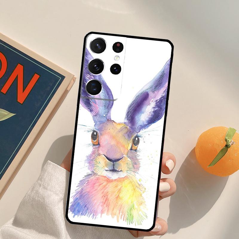 Bunny Rabbits Phone Case For Samsung Galaxy S25 S26 Ultra S24 S20 S21 S22 S23 Plus S10 S25 FE Back Cover