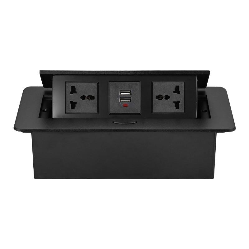 Бытовая настольная универсальная розетка с USB, встроенная в столешницу, выдвижная настольная розетка