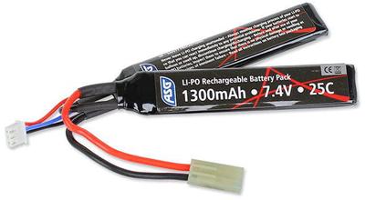 ASG Аккумулятор AEG LiPo 7,4 В 1300 мАч 25C - [1+1] - 17206