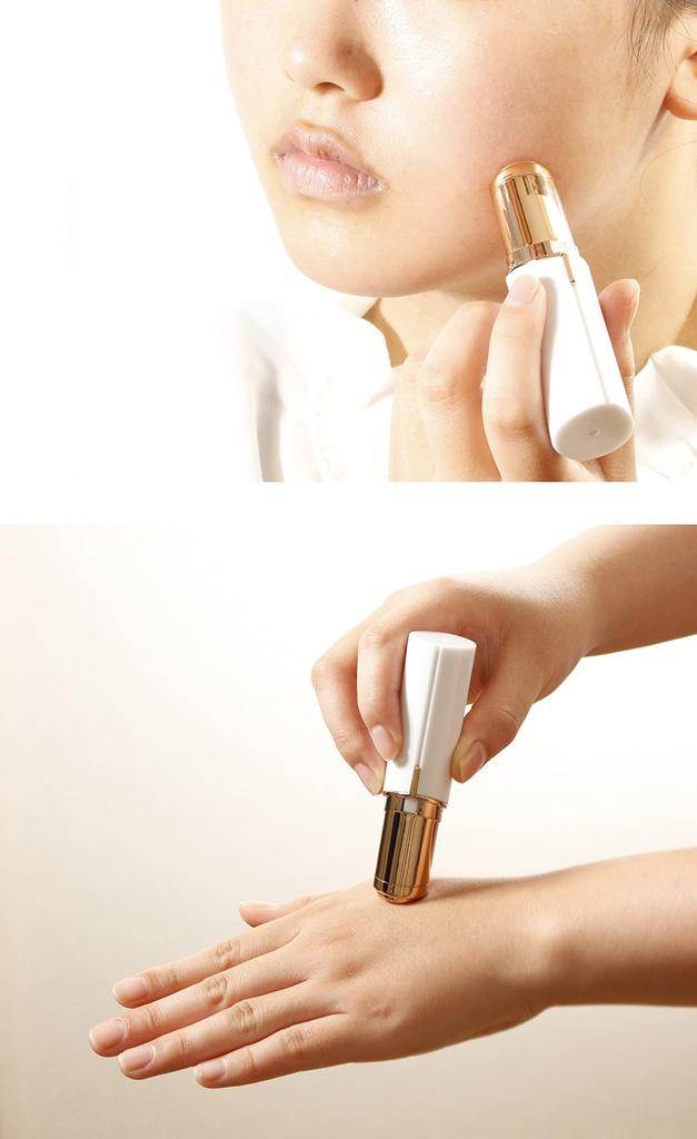 Бритва Petit Белая беспроводная электрическая электробритва с пухом Компактная мини-бритва для ухода за лицом Пальцы рук Гипоаллергенная светодиодная подсветка В комплект входит щеточка для ухода Бритва Petit 18K (белый)