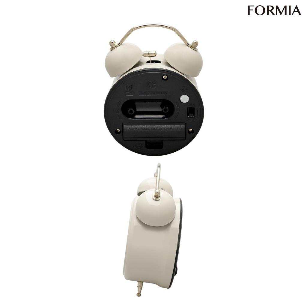 Formia Настольные часы Будильник Звук колокольчика Простой свет Аналоговые Hodogaya Electronics Sales Белые HT-A038S-WH