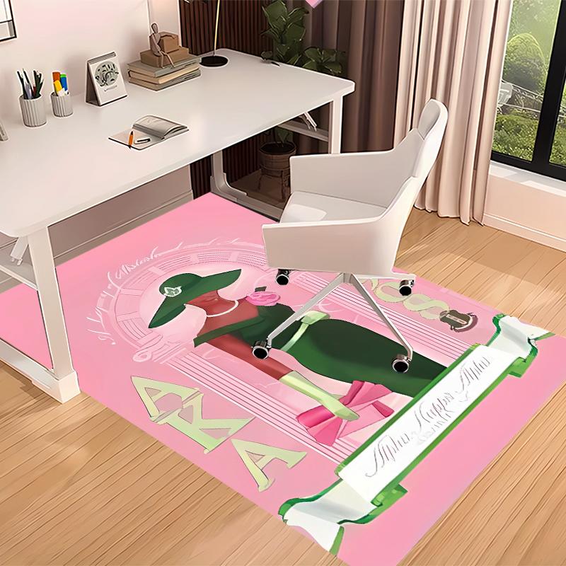 1pc AKA logo9 Print Area Rug - Soft, Washable Non-Slip Indoor Mat for Office Chairs, Living Room, Home Office Decorative Rug
