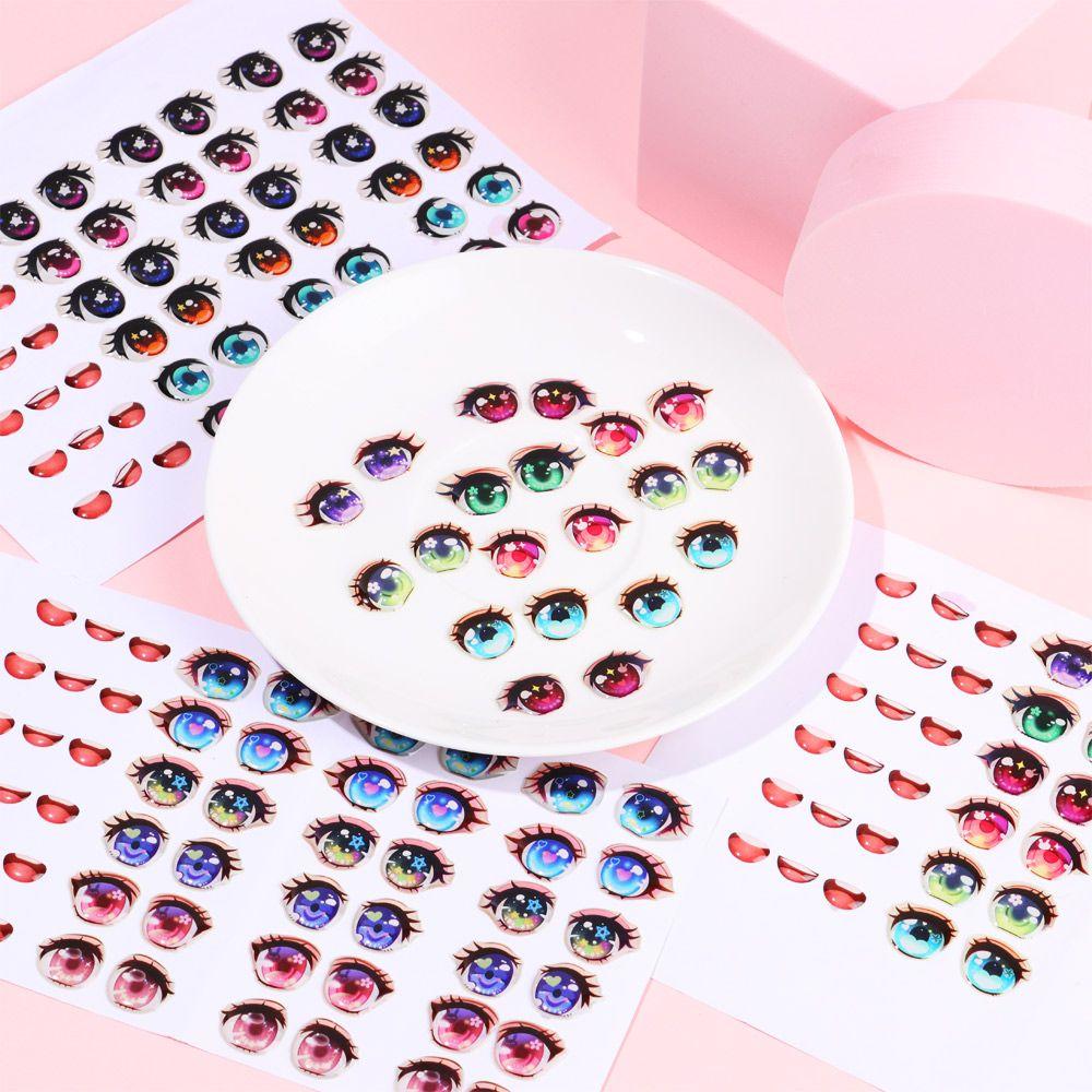 crystal Boy/Girl Decals Face Organ Paster Cartoon Eyes Stickers Eye Chips Paper Anime Figurine Doll
