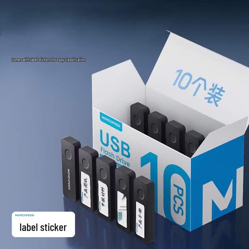 MOVE SPEED Mini Portable USB 2.0 Flash Drive 10-Pack