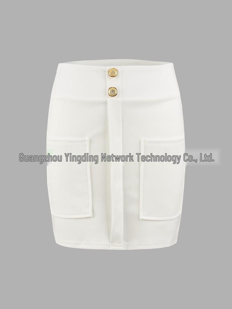 Весенний комплект 2022 года: однотонный блейзер с длинным рукавом и мини-юбка