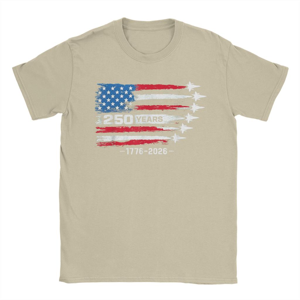 250 Years American 1776 2026 250th USA T Shirt Summer  TShirts For Unisex Harajuku Print Tshirt Short Sleeve Clothes