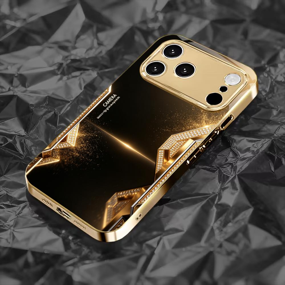 Высококачественный модный черный золотой чехол для телефона funda iphone для iPhone 17 pro max защитное стекло для iPhone 17 16 15 14 13 12pm Pro Plu