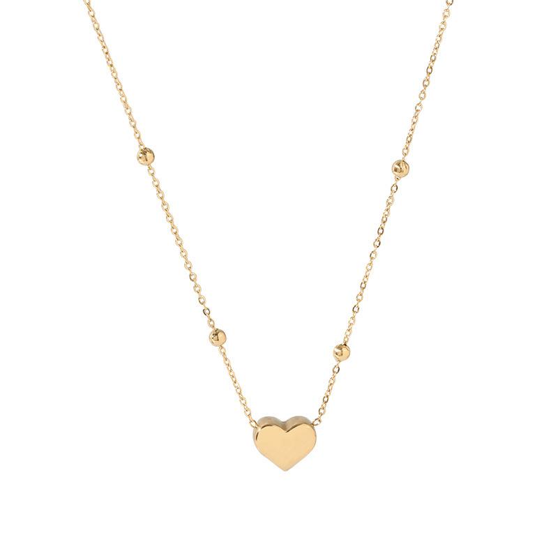 Ожерелье-чокер Doudou Heart из титановой стали для женщин, модное, простое, легкая роскошь, гипоаллергенное, универсальное украшение
