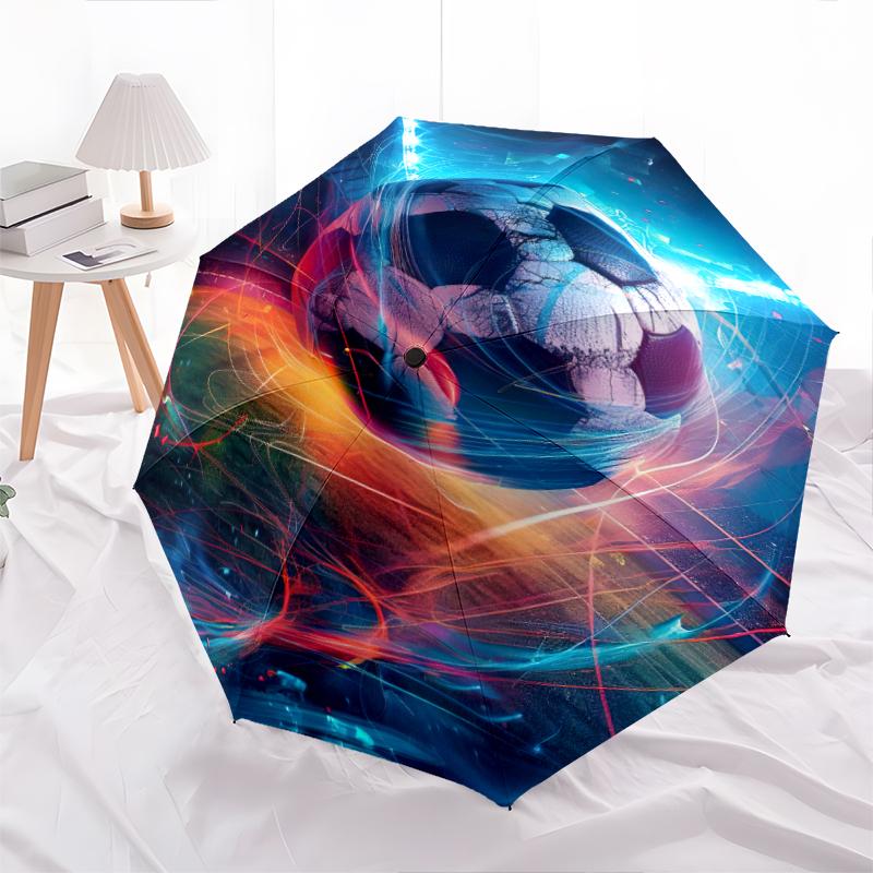 1PC football sport Umbrella Portable Folding Umbrella Iron Frame Hole Bone Structure Outdoor Home Umbrella A10