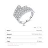 MODIAN 925 Silver Classic Sparkling High Level Zirconia Trendy Finger Ring Party Luxury Wedding Jewelry For Women Gift