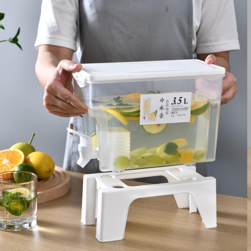 Large Capacity 3.5L Faucet Drink Dispenser Heat-resistant Fruit Tea Tank  Parties