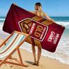 QLD Maroons Print Beach Towel, Large Soft Quick Dry Towel for Beach Camping Swimming