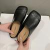 Versatile Bag Head Half Slippers Women's Outer Wear 2025 Spring Lazy One Pedal Comfortable Soft Sole Casual Square Head Muller Shoes