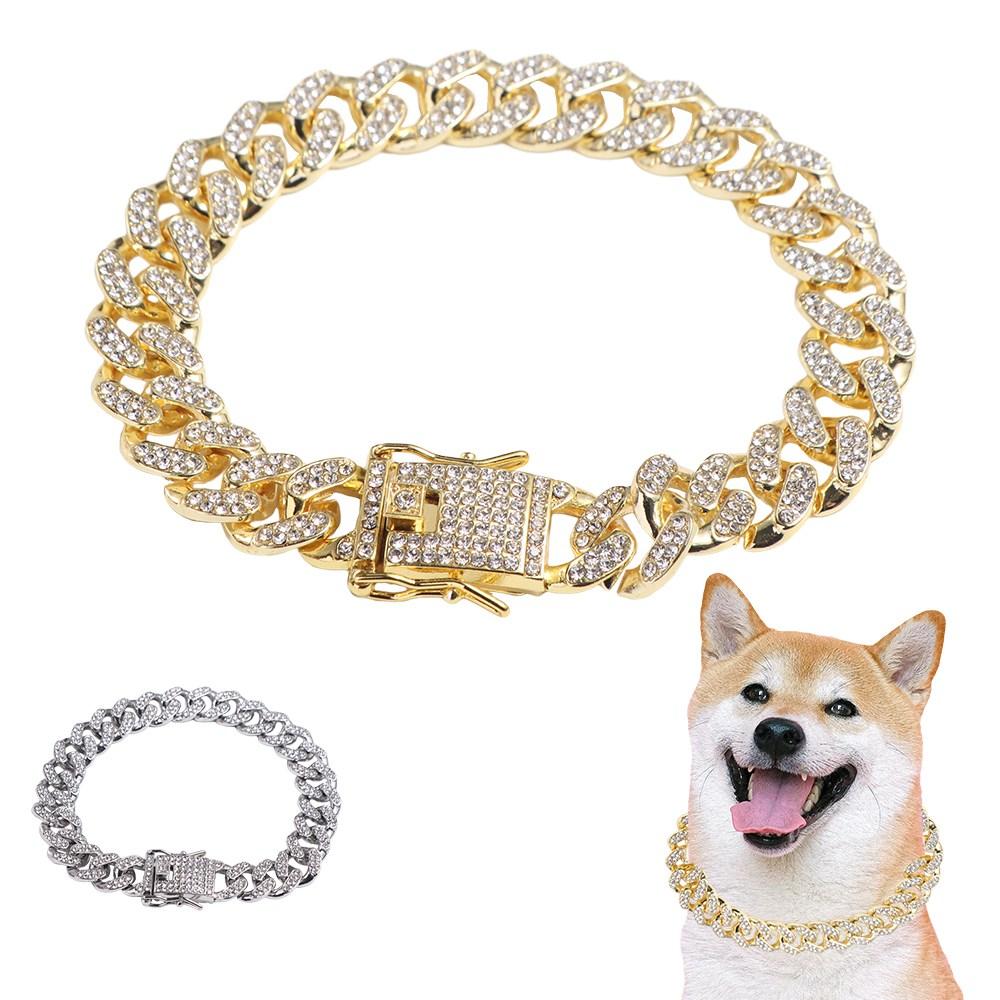Metal Pet Supplies Fighting Necklace Dog Accessories Pet Chain Dog Jewelry Collar Necklace