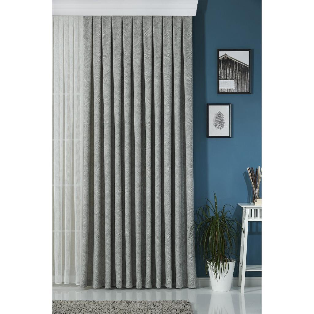 Синяя бирюзовая тонкая полосатая завеса с перекрестным квадратным узором Фоновая завеса Воздушная - Гофрированная - Пациент - Обмотка Вытяжка