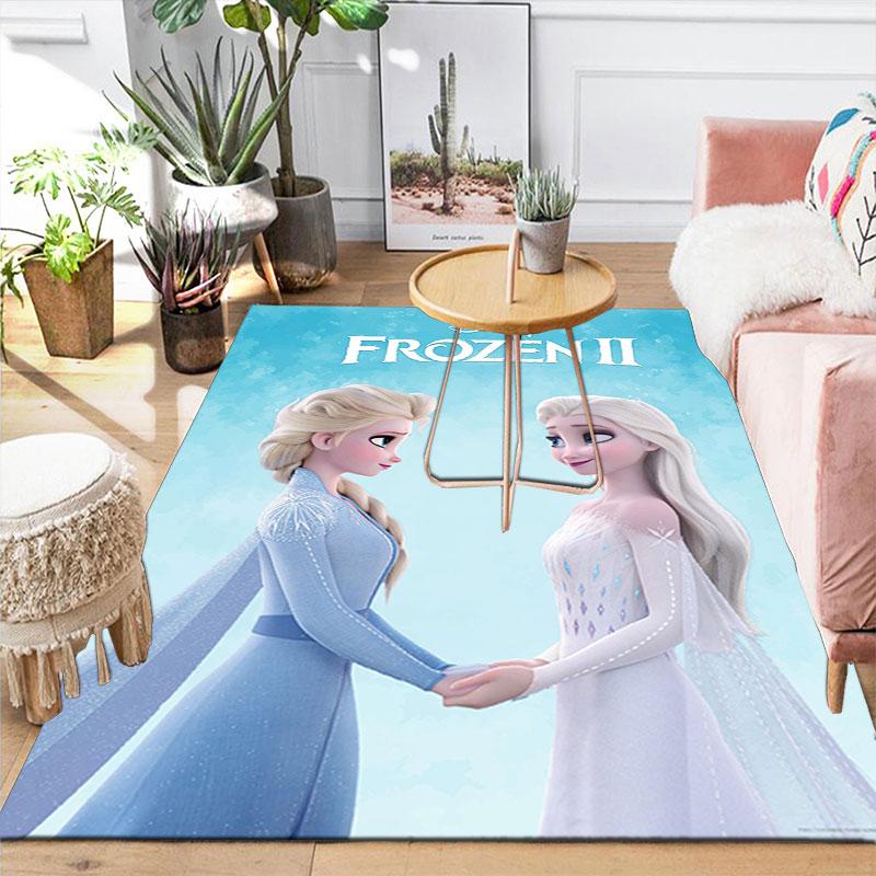 Frozen cartoon print decorative rug/doormat, suitable for entrances, balconies, kitchens, and bedrooms.