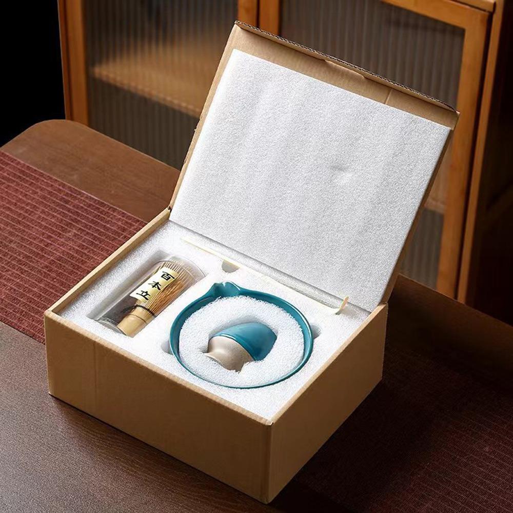 4шт бамбуковый керамический венчик для матча многоразовая щетка для размешивания матча венчик для размешивания зеленого чая